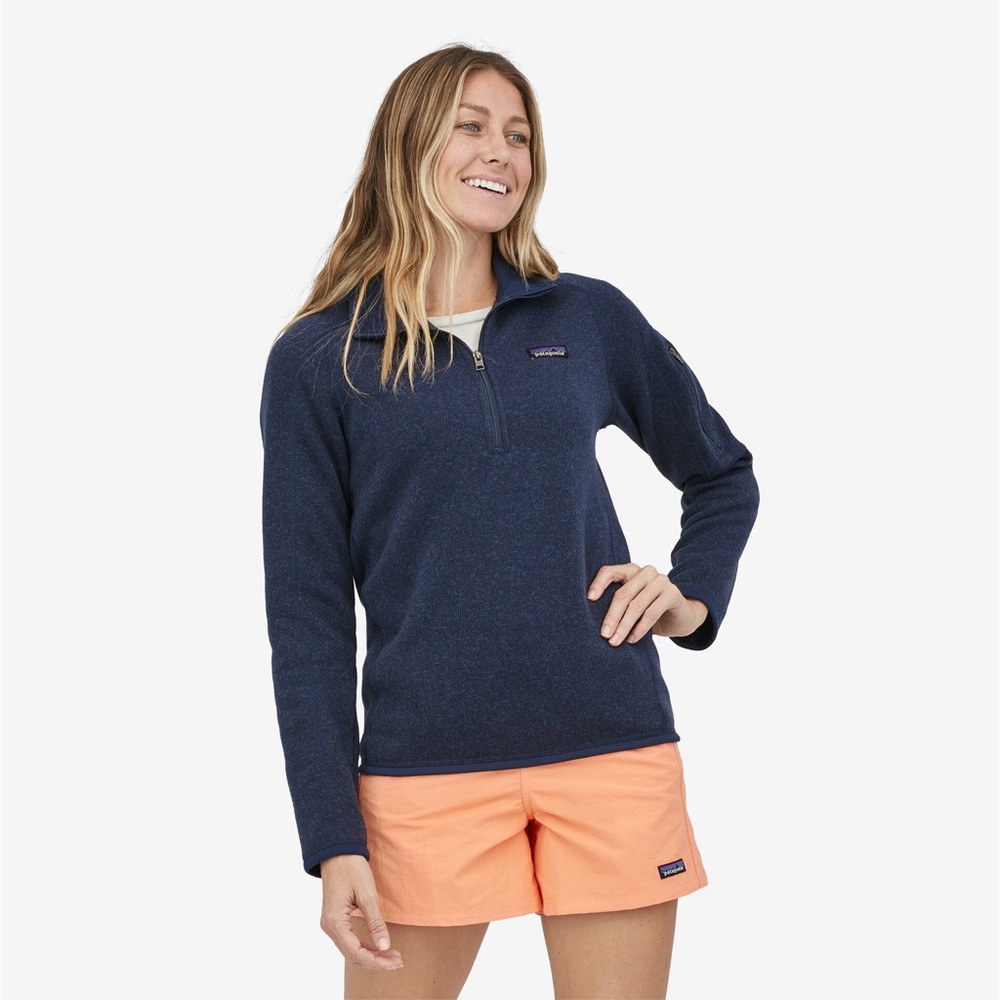 Patagonia Better Sweater 1/4 Zip Fleece Jacket New Navy Blue, Medium NEW